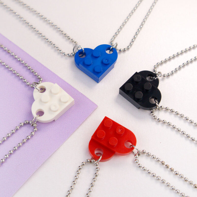 Collares Corazones Lego para Pareja - Imagen 2