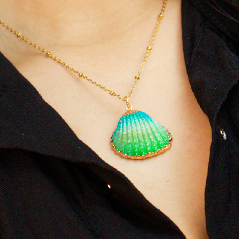 Collar Concha Bivalvo Verde - Imagen 3