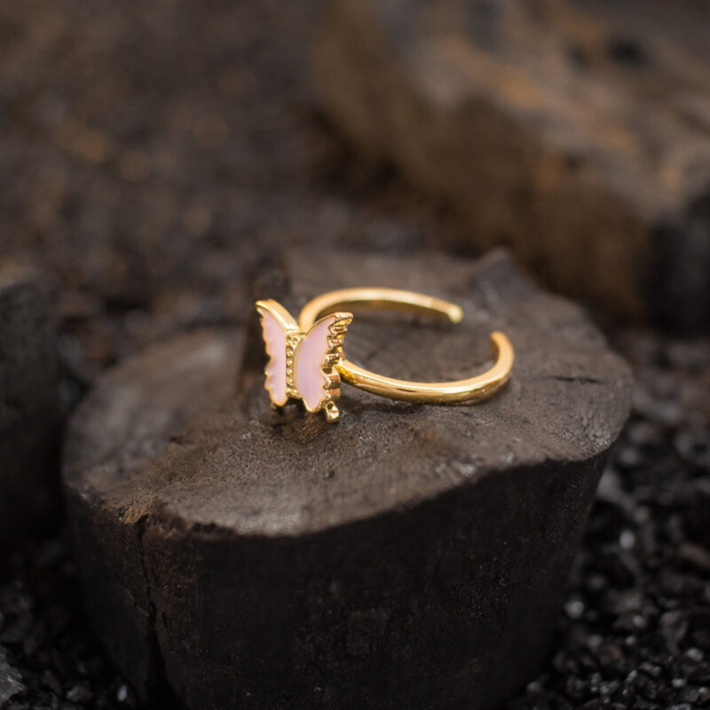 Anillo Antiestrés Mariposa Rosa - Imagen 3