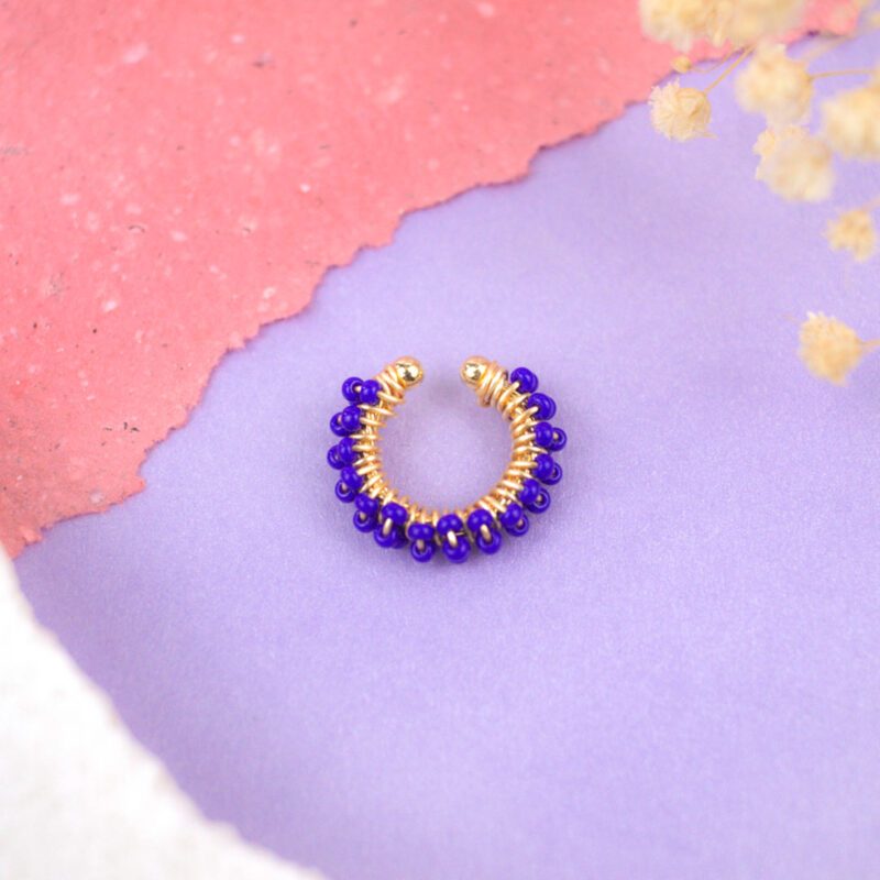 Ear Cuff Tejido Mostacilla - Imagen 4